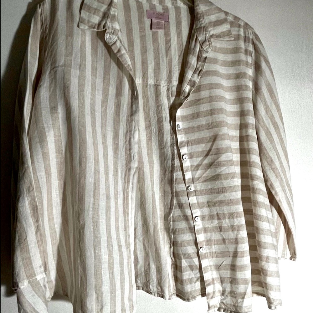 Women’s 100% Linen Button up shirt/jacket